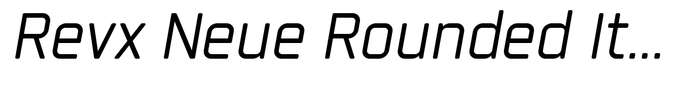 Revx Neue Rounded Italic